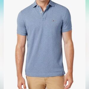 Men's Big & Tall Short Sleeve Cotton Pique Polo Shirt Classic Fit med Chambray